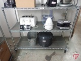 Wire rack with plastic covers