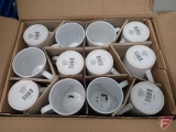 Royal Norfolk 14 oz. coffee mugs (12) with rack
