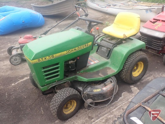 John Deere STX38 lawn tractor, Kohler 13hp gas engine, 38" deck, not running