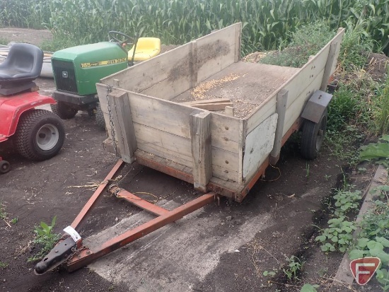 Utility trailer, 96"x47" box, tilt bed, haul only, hitch coupler missing parts