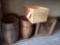 (5) WOODEN BARRELS, (2) WOODEN CRATES