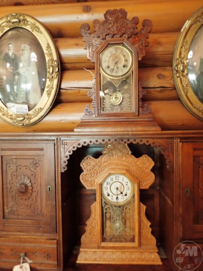 (2) MANTLE CLOCKS, ONE IS INGRAHAM EIGHT DAY, OTHER MAKER