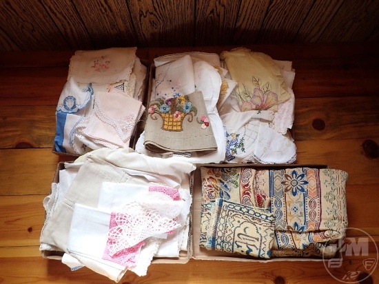 TABLE LINENS. 5 BOXES; THIS LOT IS LOCATED IN THE