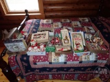 CHRISTMAS/HOLIDAY ITEMS: NATIVITY SET, ORNAMENTS, TREE TOPPERS, STORAGE BOXES. 6