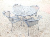 PATIO SET WITH (4) CHAIRS AND NO UMBRELLA