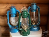 (3) LANTERNS - ONE IS DIETZ NO 8. 3 PCS