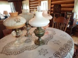 (4) VINTAGE OIL LAMPS