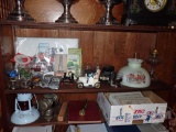 CAR GLASSWARE, REPLICA CARS, MAPS, CAST IRON CAR, OIL LAMP.