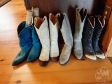 LADIES WESTERN BOOTS, SIZES 5 - 7. 4 PAIRS