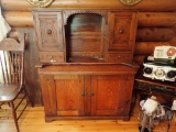 VINTAGE WOOD DESK WITH PULL OUT DESKTOP 45