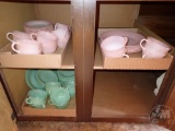 FIRE KING AND JADEITE DISHWARE. 3 BOXES