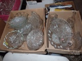 CLEAR AND CUT GLASS, 2 BOXES