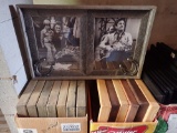 QTY OF PICTURE FRAMES, SOME WITH WESTERN THEME PICTURES; CONTENTS