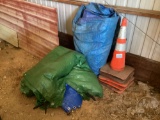 QTY OF TARPS & SAFETY CONES