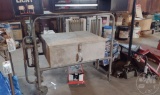 ROLLING METAL CART WITH WOOD TOP