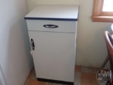 BLACK AND WHITE METAL CABINET, 20