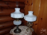 (2) OIL LAMPS, TALLEST IS 26