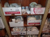 DISHES, CUPS, CREAMERS, 6 BOXES, NON MATCHING