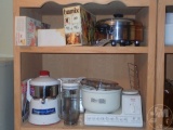 JUICER, ELECTRIC SKILLET, PROCESSOR, 2 SHELVES