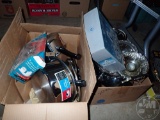 SEARS STAINLESS POTS, PANS, SILVERPLATED PIECES, 2 BOXES