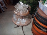 ROUND TIERED TABLE WITH CUT GLASS