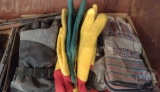 AUGER BITS, GLOVES; CONTENTS OF (2) BOXES