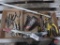 Pliers, locking pliers, 22 pc SAE/metric combination wrench set, screw drivers, razor blades