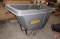 Rubbermaid 1/2 yard plastic bin on wheels, scrap wood