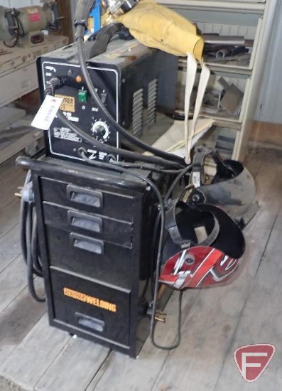 Chicago Electric MIG 170 wire feed welder on cart, 240V, single phase