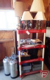 (5) Lamps, metal storage drawers, stackable filing trays, stapler & staples