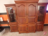 3 section lighted entertainment center, overall measurements 88