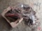 Chain, chain binder, cable, spikes, draw bar