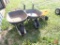 Wheelbarrows (2), fertilizer spreader