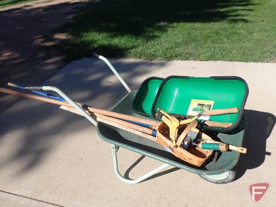 Wheelbarrow, garden colander trug, yard/garden tools