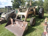 Oliver 1655 tractor with Dunham Lehr 22 loader, over/under hydraulic shift, model 565-21086