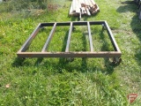 Steel frame with (6) casters, 74