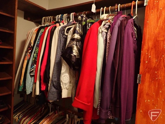 Ladies clothing mostly size M and shoes mostly size 9, name brands, scarves.