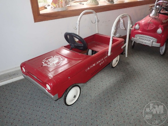 COLOGNE JUNIOR FIRE DEPARTMENT VINTAGE PEDAL FIRE TRUCK