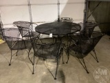 METAL PATIO SET, INCLUDES TABLE & (6) CHAIRS