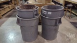 (5) POLY GARBAGE CANS