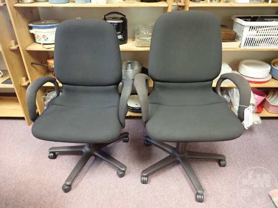 (2) ADJUSTABLE OFFICE CHAIRS