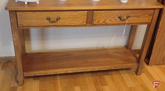 Sofa table with (2) drawers, 48"w x 14"d x 30"h