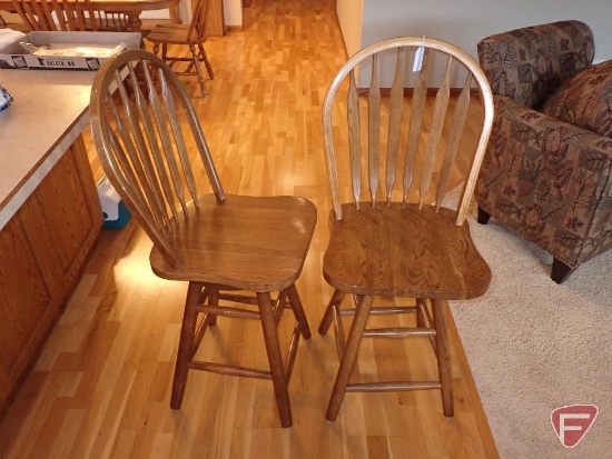 (2) Bar stool chairs, seating height is 24"h