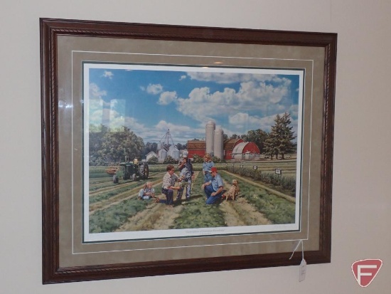 Cows and tractors with books and picture. "Generations of Extension Knowledge" by Bonnie Mohr,