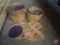 Bushel baskets with lids, steel wool