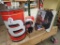 NASCAR wall clocks and playing cards, Dale Earnhardt Jr metal can, Snap-On mugs