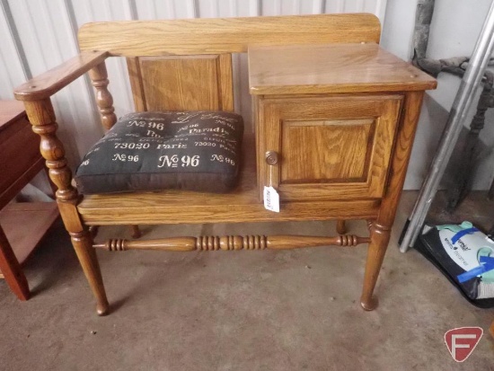 Telephone table/chair with storage 36"w x 18"d x 32"h