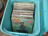 Vinyl LP albums - John Denver, Abba, Doors, Johnny Cash, Fleetwood Mac and others. Contents of tote