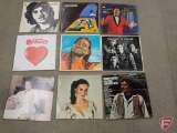 Vinyl LP albums - Nat King Cole, Neil Young, BeeGees, Diana Ross and others. Contents of box