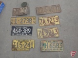 MN License plates-1950, 1940, 1925, 1956, and (3) not dated; 1930 SD license plate